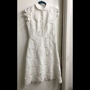 White lace dress.